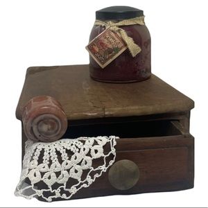 Antique 1800’s Wood Drawer Box Vintage Primitive French Cottage Rustic Farmhouse